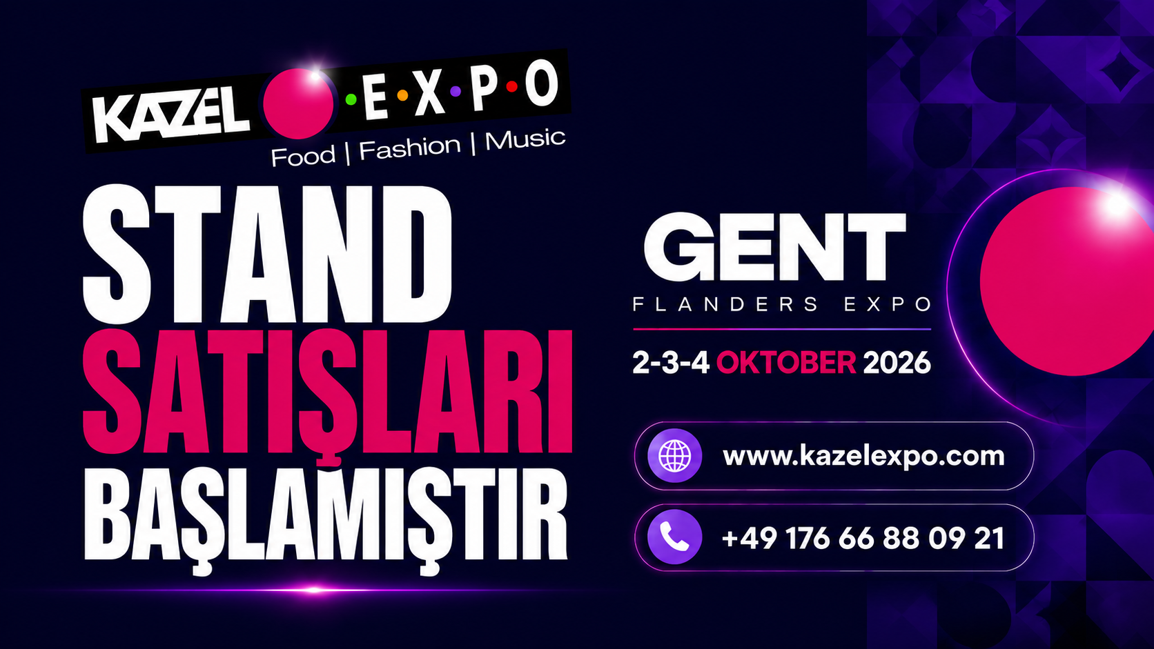 Gent stand satış — WhatsApp ile iletişime geçin